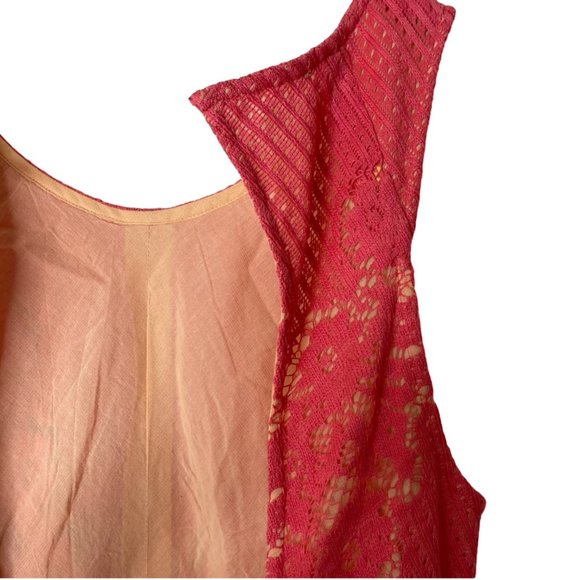 Free People|Womens|Fit & Flare Mini Dress|Size 2|Coral|Full Lace| Lined - Picture 12 of 15